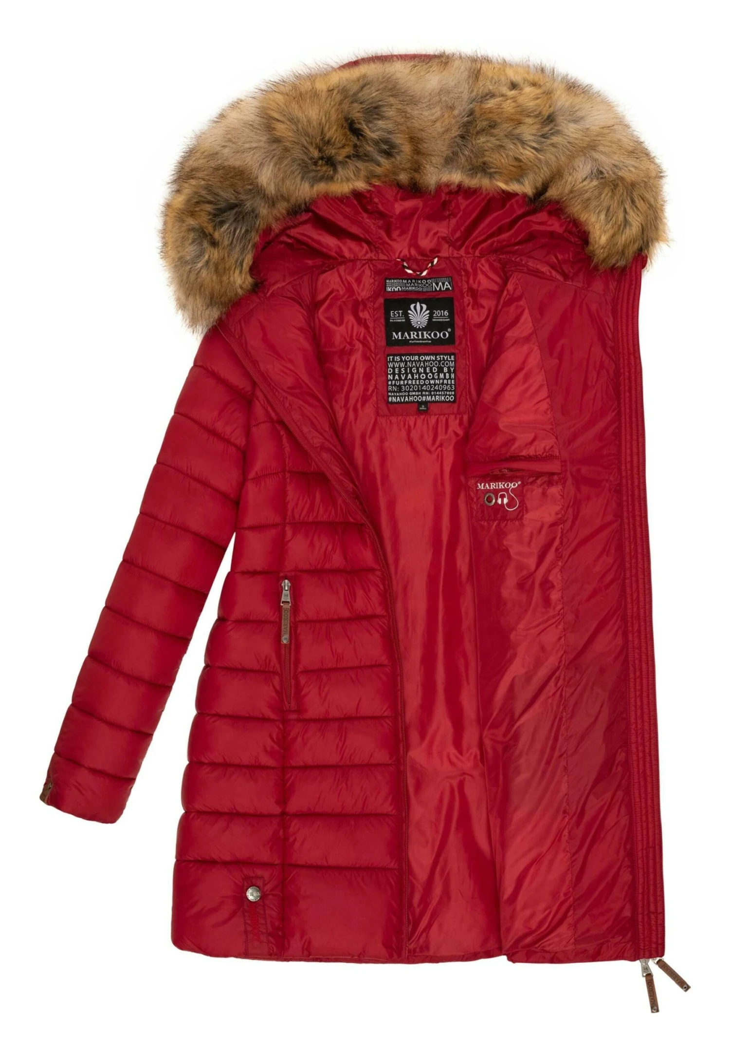Marikoo SteppCappotto InvernaleBlood Red Donna Cappotti M5M21U001-G16 6 Marikoo SteppCappotto InvernaleBlood Red Donna Cappotti M5M21U001-G16 - immagine 6