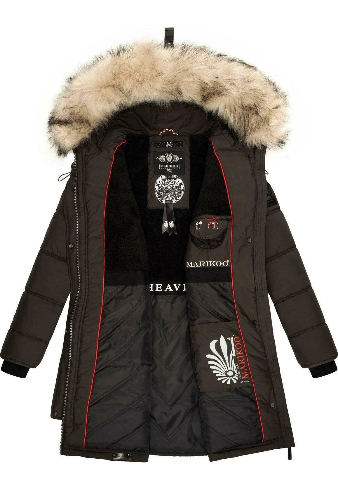 Marikoo Chaskaa - Cappotto Invernale - Dark Grey 5 Marikoo Chaskaa - Cappotto Invernale - Dark Grey - immagine 5