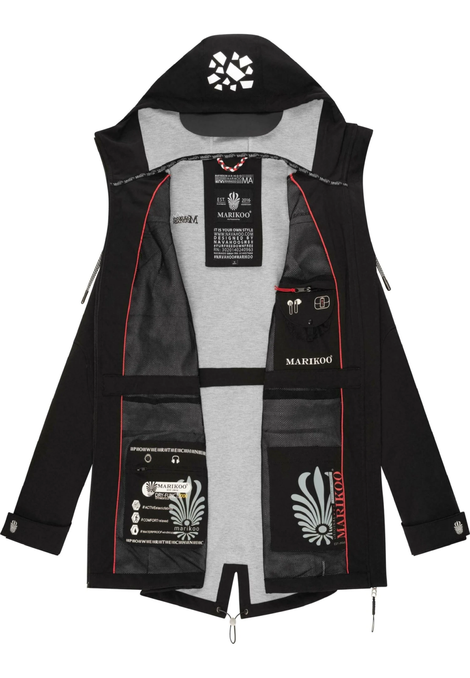 Marikoo Ulissaa - Impermeabile - Black 5 Marikoo Ulissaa - Impermeabile - Black - immagine 5