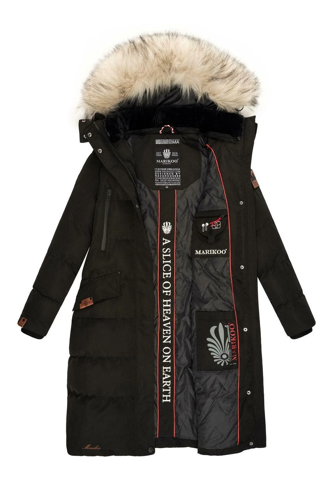 Marikoo Cappotto Invernale - Black 6 Marikoo Cappotto Invernale - Black - immagine 6