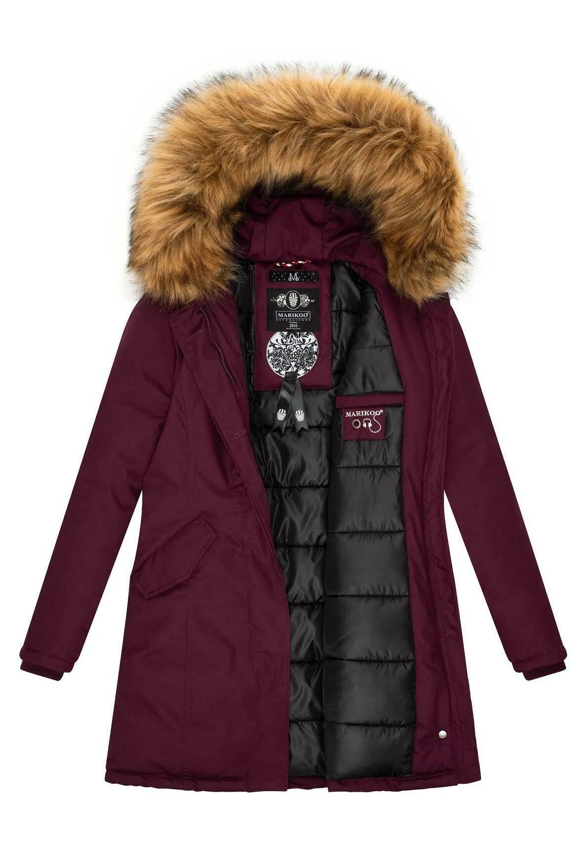Marikoo KarmaaCappotto InvernaleDark Red Melange Donna Cappotti M5M21U002-G12 4 Marikoo KarmaaCappotto InvernaleDark Red Melange Donna Cappotti M5M21U002-G12 - immagine 4