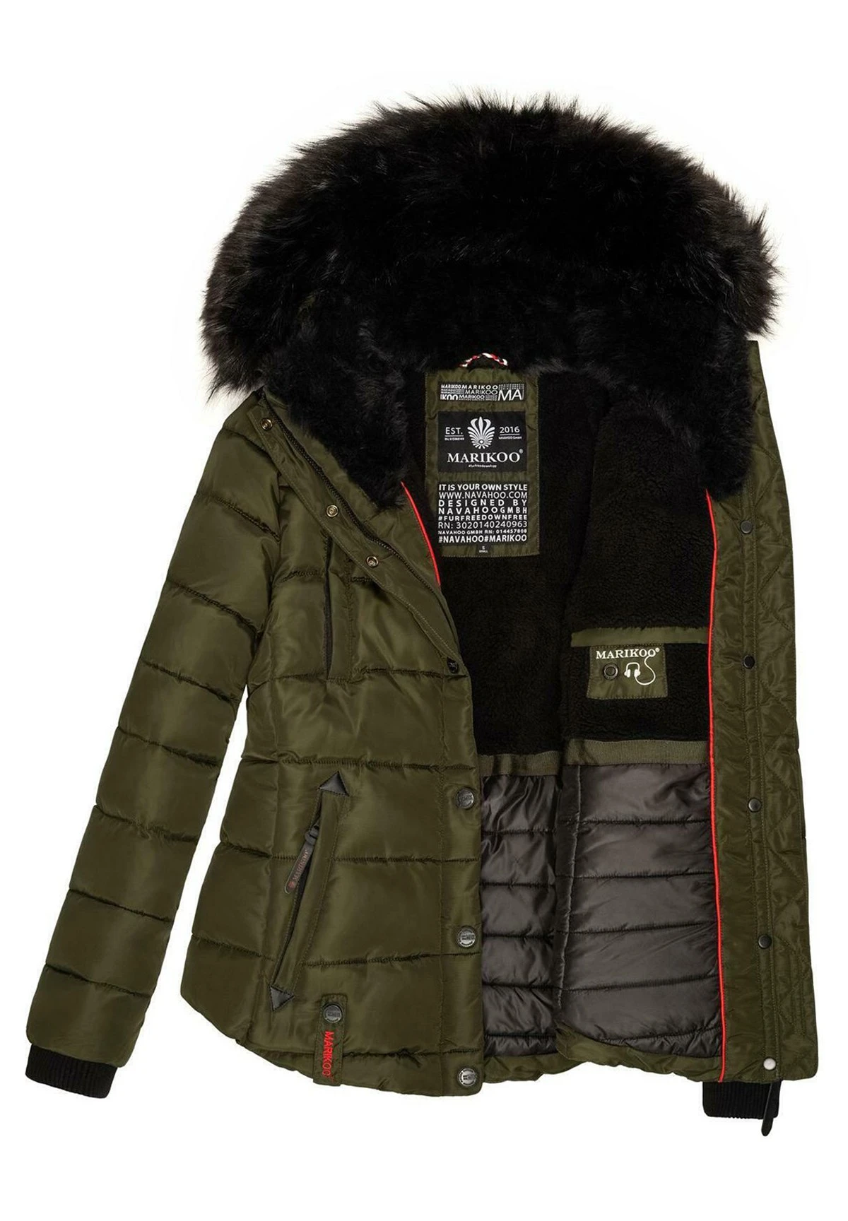 Marikoo LotusblüteGiacca InvernaleOlive Donna Giacche E Blazer M5M21G002-N11 6 Marikoo LotusblüteGiacca InvernaleOlive Donna Giacche E Blazer M5M21G002-N11 - immagine 6