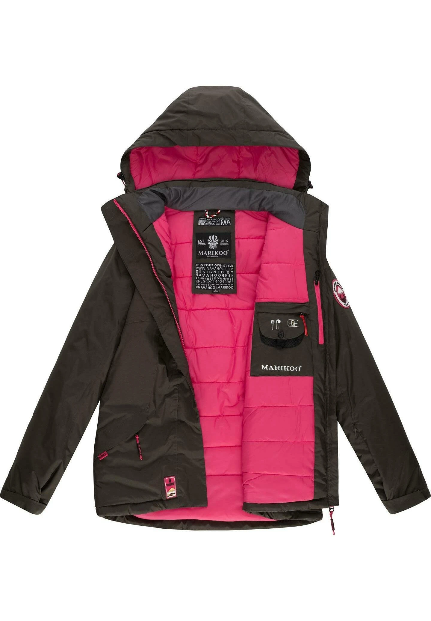 Marikoo Giacca InvernaleDark Grey Donna Giacche E Blazer M5M21U018-C11 4 Marikoo Giacca InvernaleDark Grey Donna Giacche E Blazer M5M21U018-C11 - immagine 4