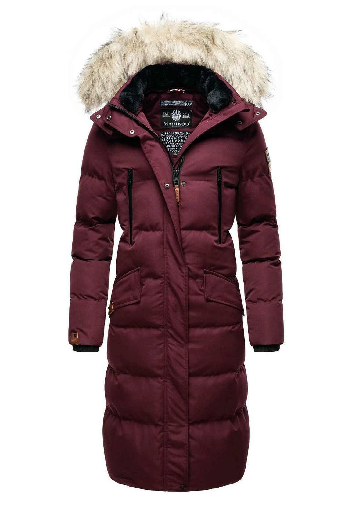 Marikoo Cappotto InvernaleDark Red Melange Donna Cappotti M5M21U017-G11 5 Marikoo Cappotto InvernaleDark Red Melange Donna Cappotti M5M21U017-G11 - immagine 5