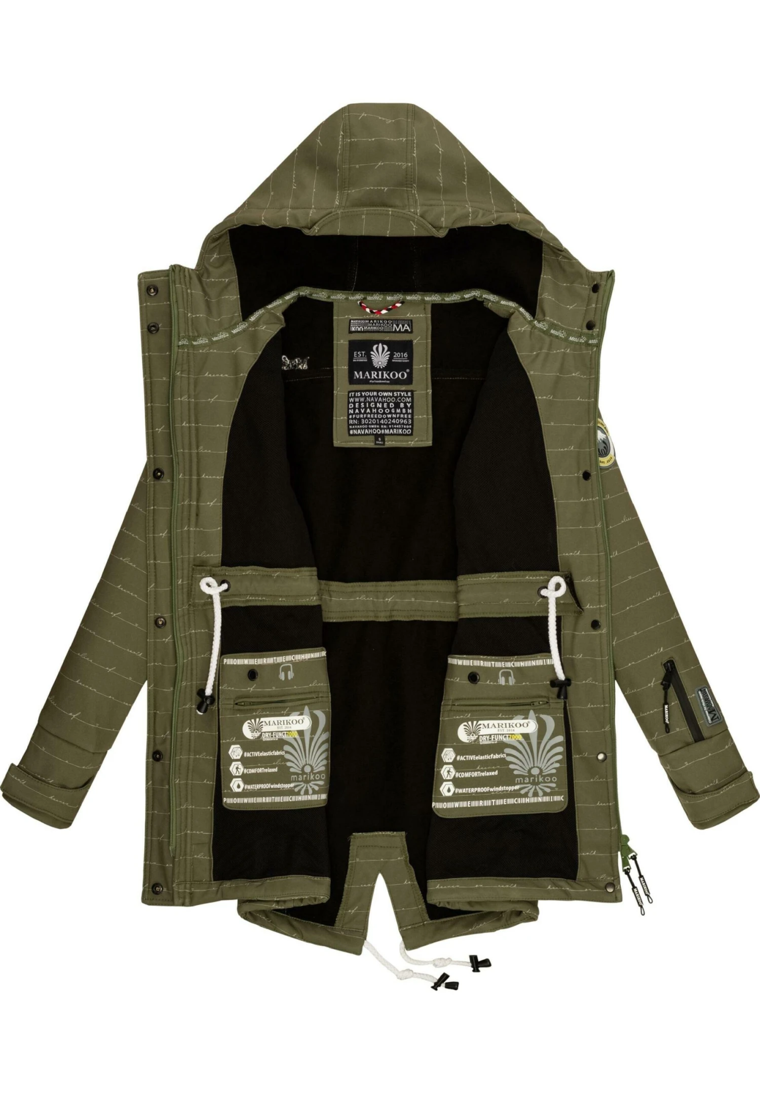 Marikoo Zimtzicke - Parka - Olive Lines 4 Marikoo Zimtzicke - Parka - Olive Lines - immagine 4