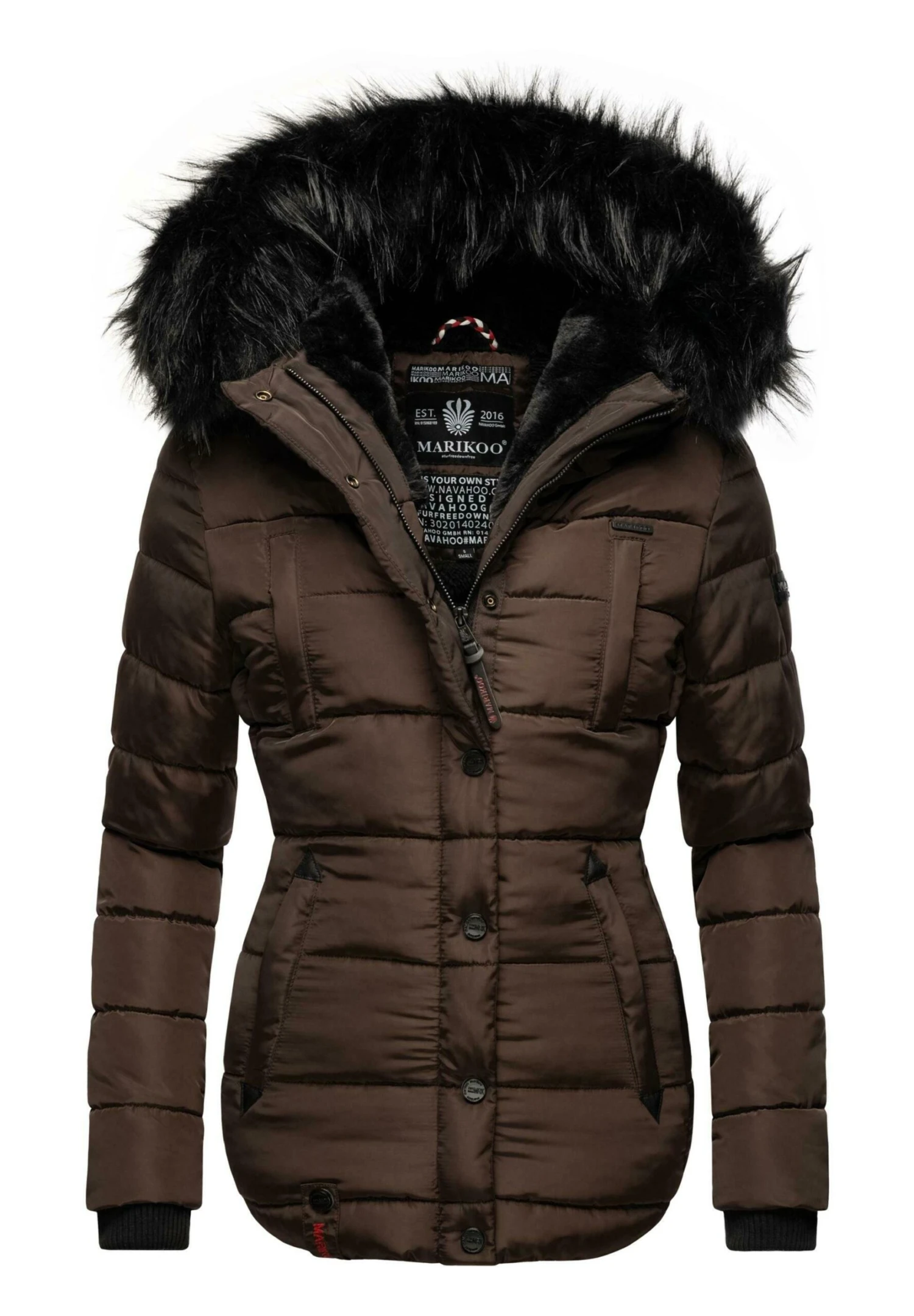 Marikoo LotusblüteGiacca InvernaleDark Choco Donna Giacche E Blazer M5M21G002-O12 1 Marikoo LotusblüteGiacca InvernaleDark Choco Donna Giacche E Blazer M5M21G002-O12