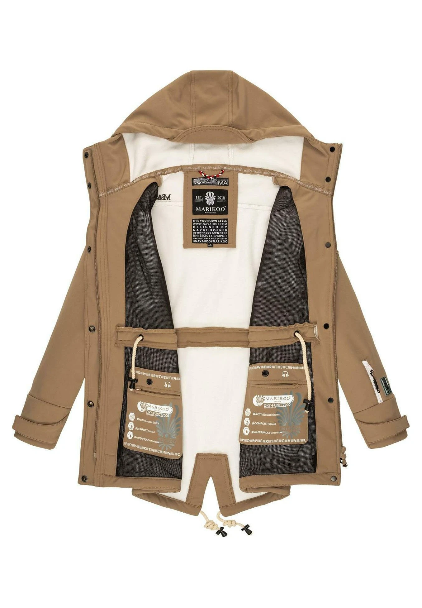 Marikoo ZimtzickeParkaTaupe Grey Donna Giacche E Blazer M5M21U005-B11 6 Marikoo ZimtzickeParkaTaupe Grey Donna Giacche E Blazer M5M21U005-B11 - immagine 6