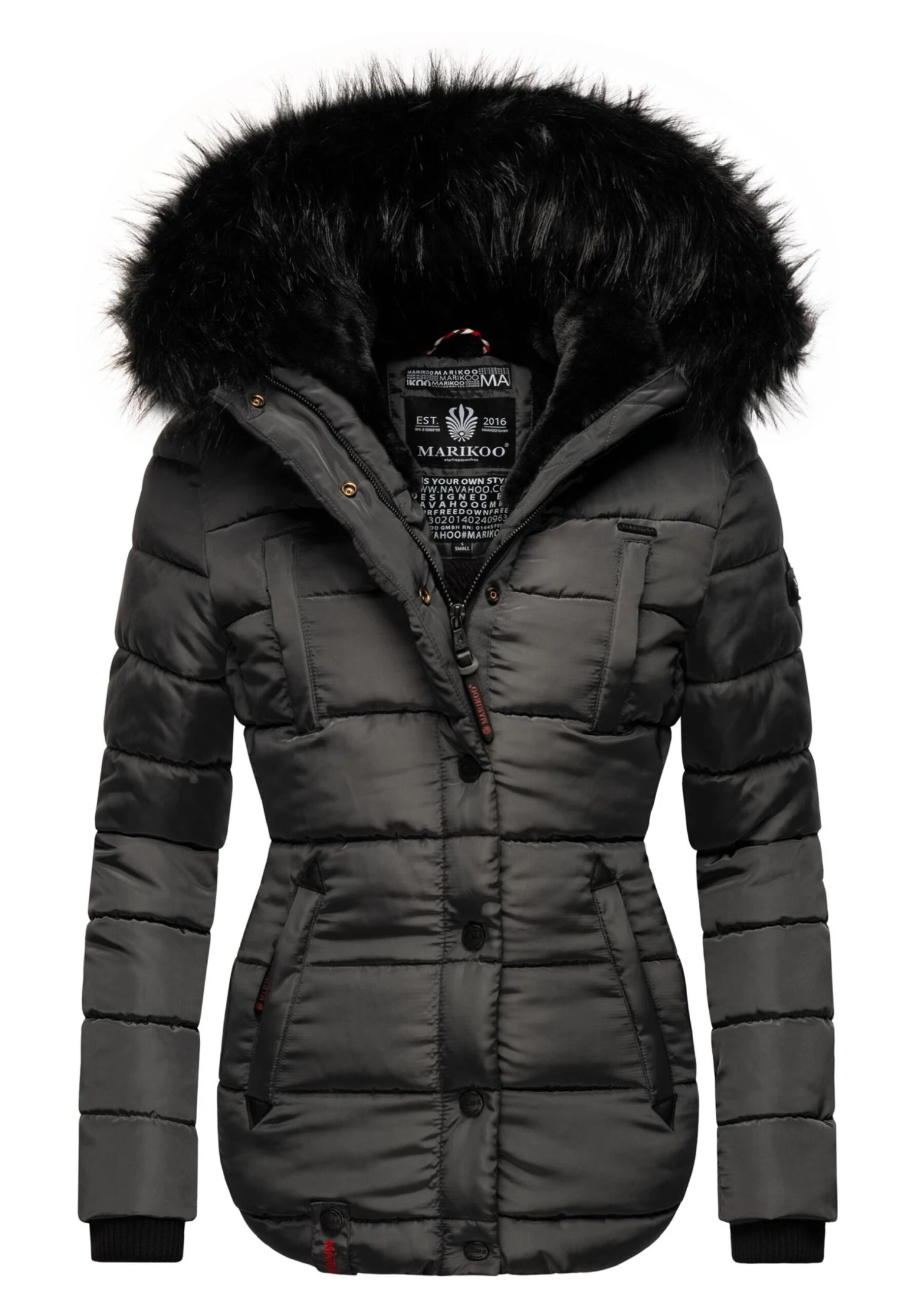Marikoo LotusblüteGiacca InvernaleAnthracite Donna Giacche E Blazer M5M21G002-C12 1 Marikoo LotusblüteGiacca InvernaleAnthracite Donna Giacche E Blazer M5M21G002-C12