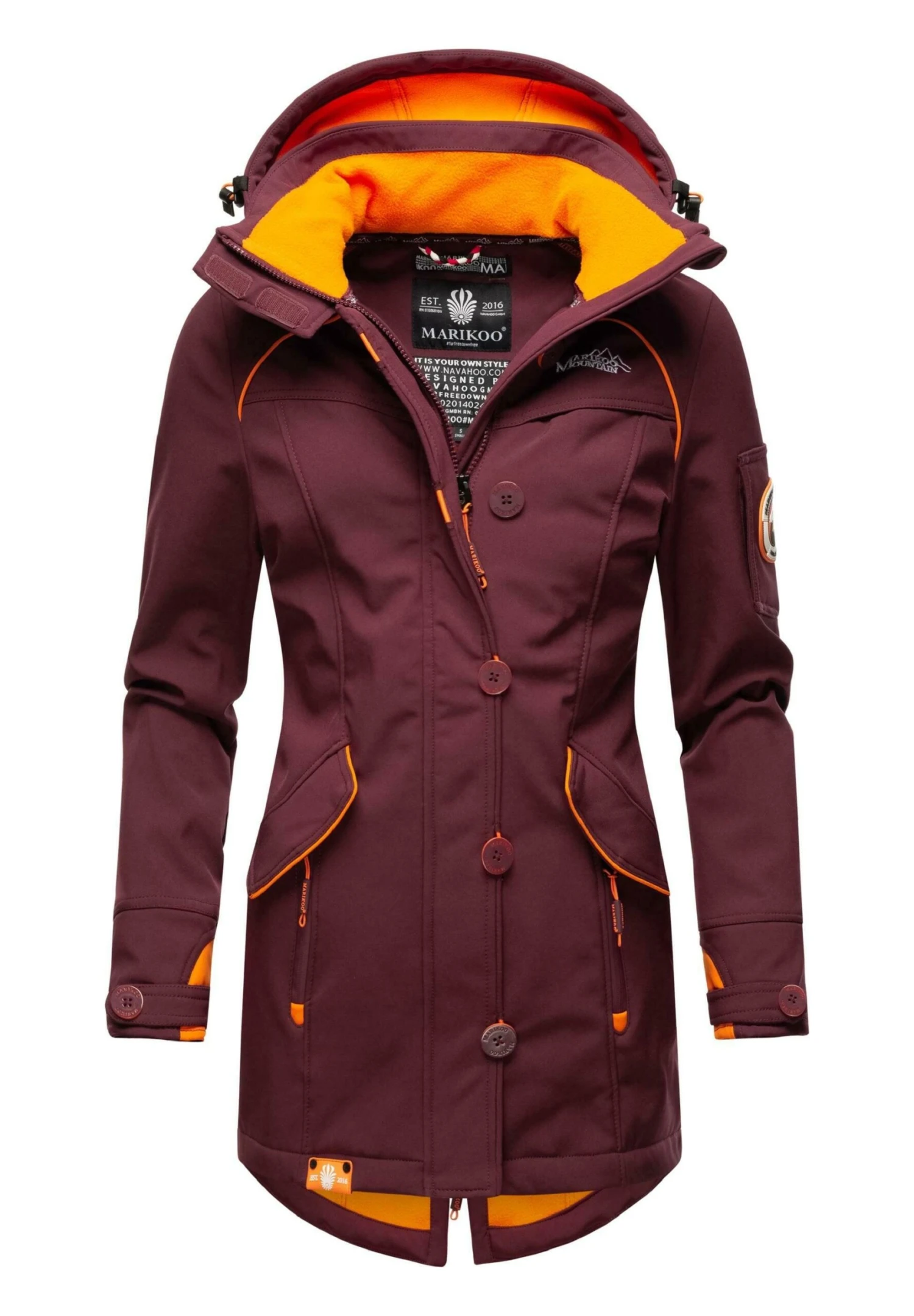 Marikoo Soulinaa - Parka - Dark Red Melange 1 Marikoo Soulinaa - Parka - Dark Red Melange
