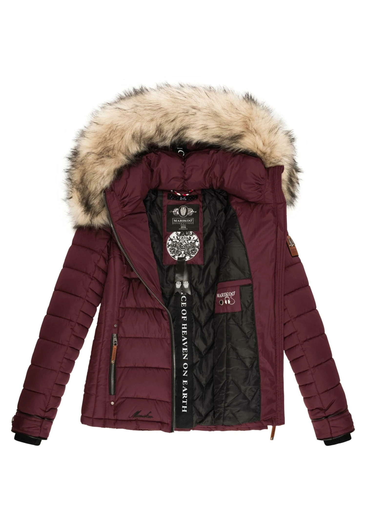 Marikoo LerikaaGiacca InvernaleDark Red Melange Donna Giacche E Blazer M5M21U016-G12 9 Marikoo LerikaaGiacca InvernaleDark Red Melange Donna Giacche E Blazer M5M21U016-G12 - immagine 9