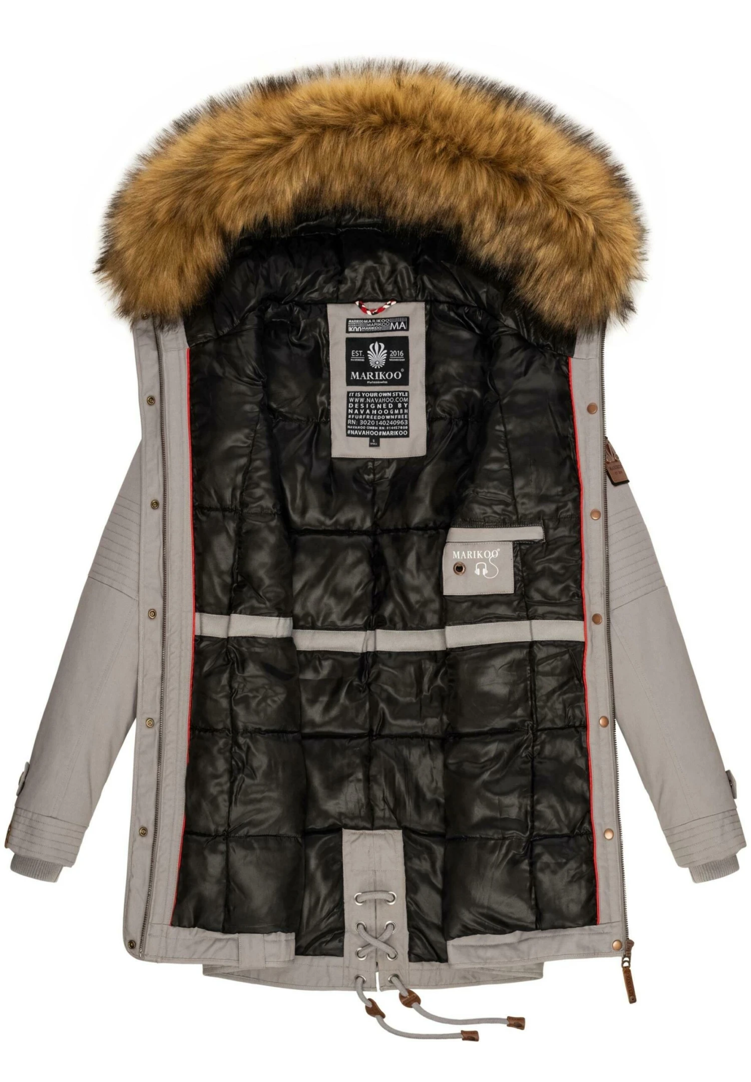 Marikoo Viva Cappotto InvernaleZinc Grey Donna Cappotti M5M21U00N-C13 5 Marikoo Viva Cappotto InvernaleZinc Grey Donna Cappotti M5M21U00N-C13 - immagine 5