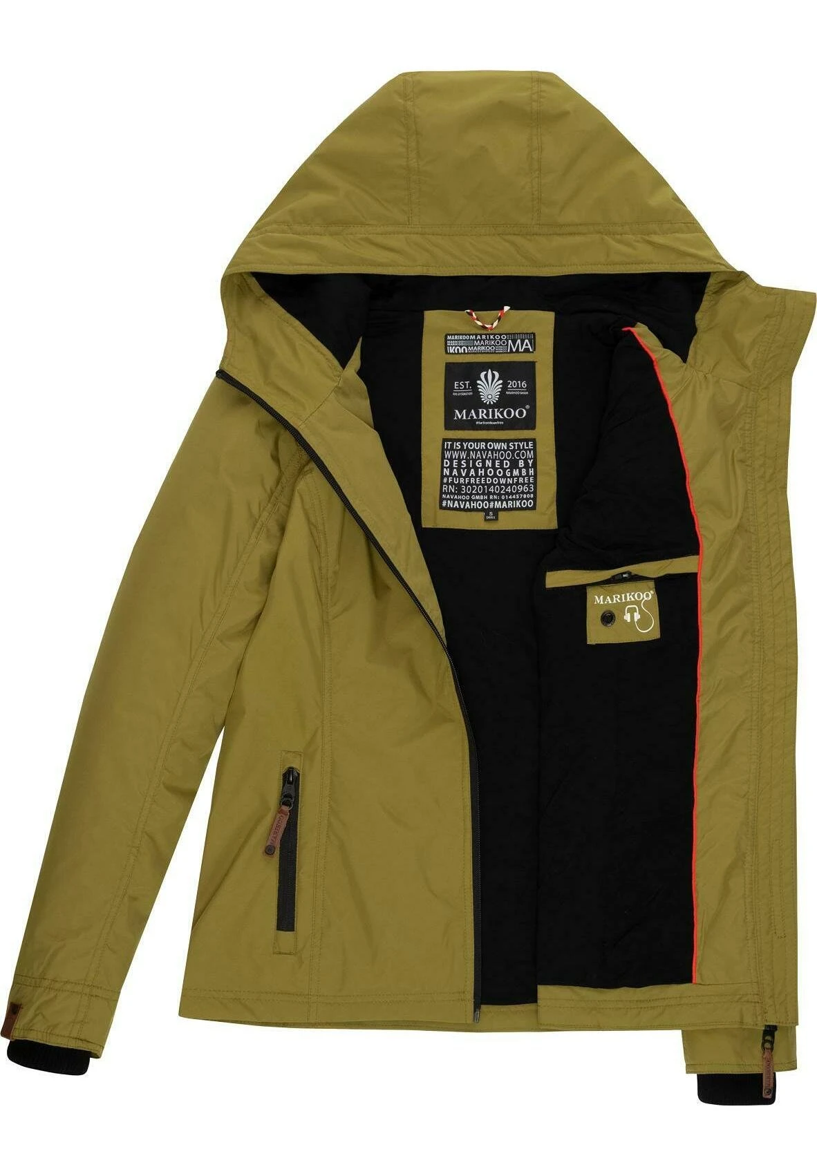 Marikoo BrombeereGiacca OutdoorMoss Green Donna Giacche E Blazer M5M21U010-M12 4 Marikoo BrombeereGiacca OutdoorMoss Green Donna Giacche E Blazer M5M21U010-M12 - immagine 4