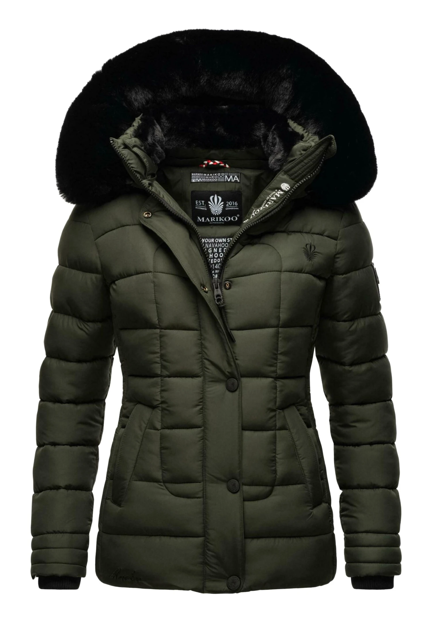 Marikoo QesraaGiacca InvernaleDark Olive Donna Giacche E Blazer M5M21U01E-N11 1 Marikoo QesraaGiacca InvernaleDark Olive Donna Giacche E Blazer M5M21U01E-N11