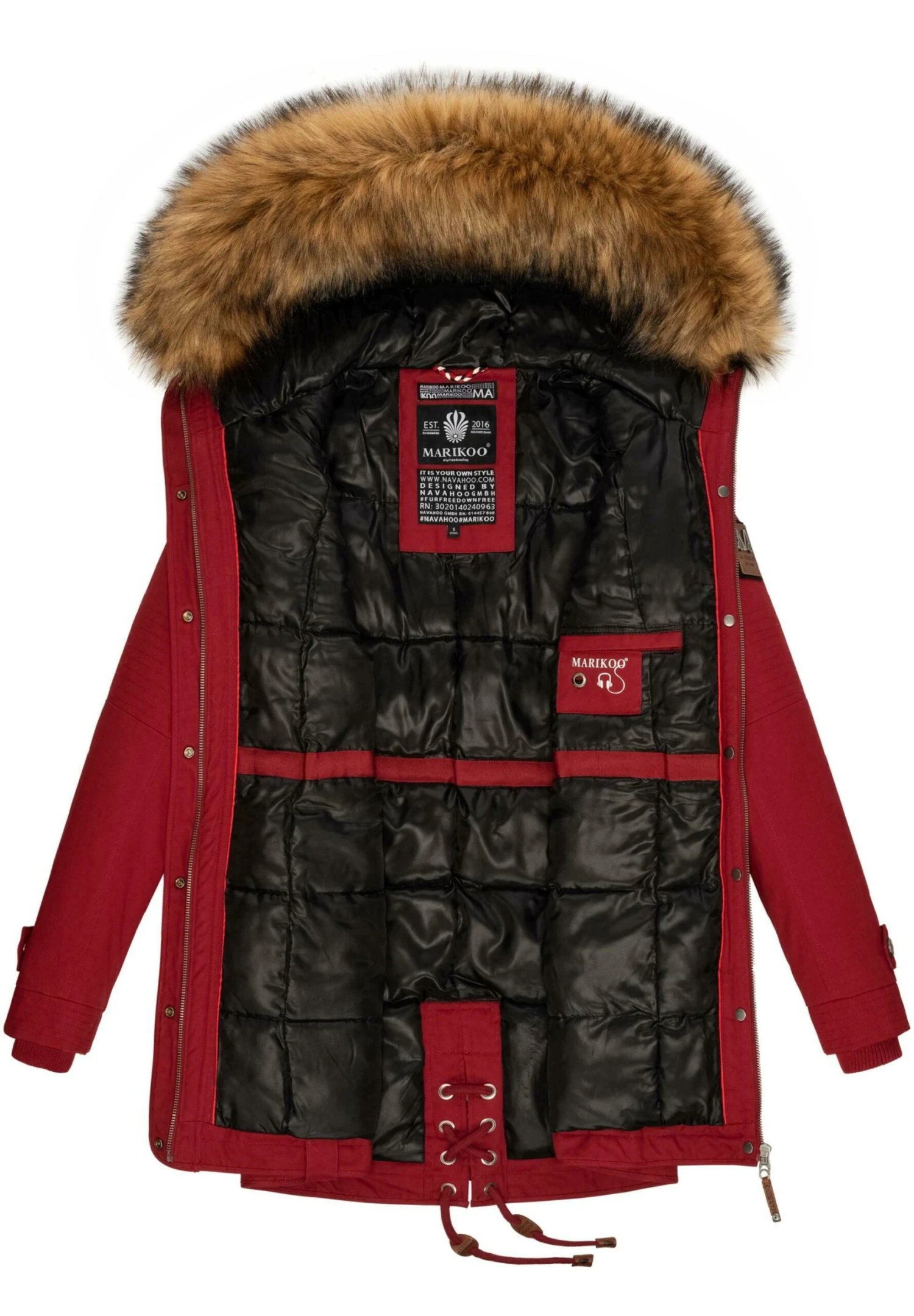 Marikoo Viva- Cappotto Invernale - Blood Red 5 Marikoo Viva- Cappotto Invernale - Blood Red - immagine 5