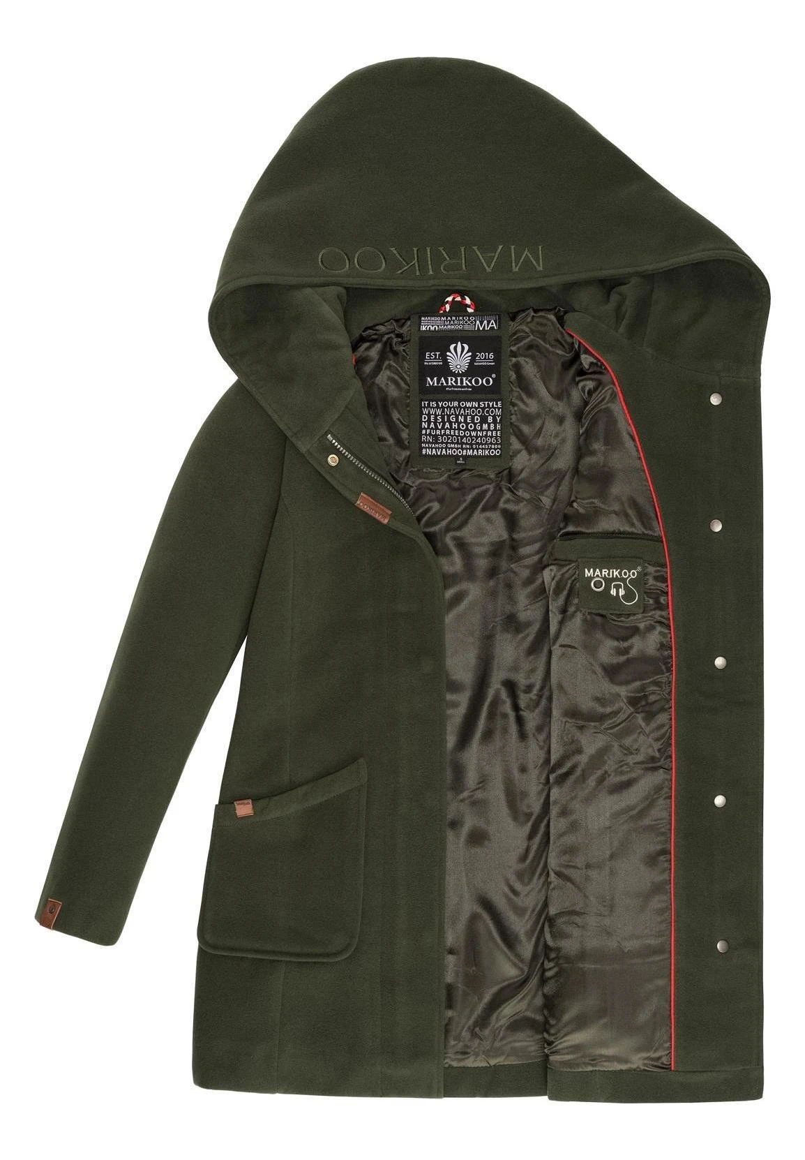 Marikoo Cappotto CortoForest Green Donna Cappotti M5M21U00Q-M11 6 Marikoo Cappotto CortoForest Green Donna Cappotti M5M21U00Q-M11 - immagine 6