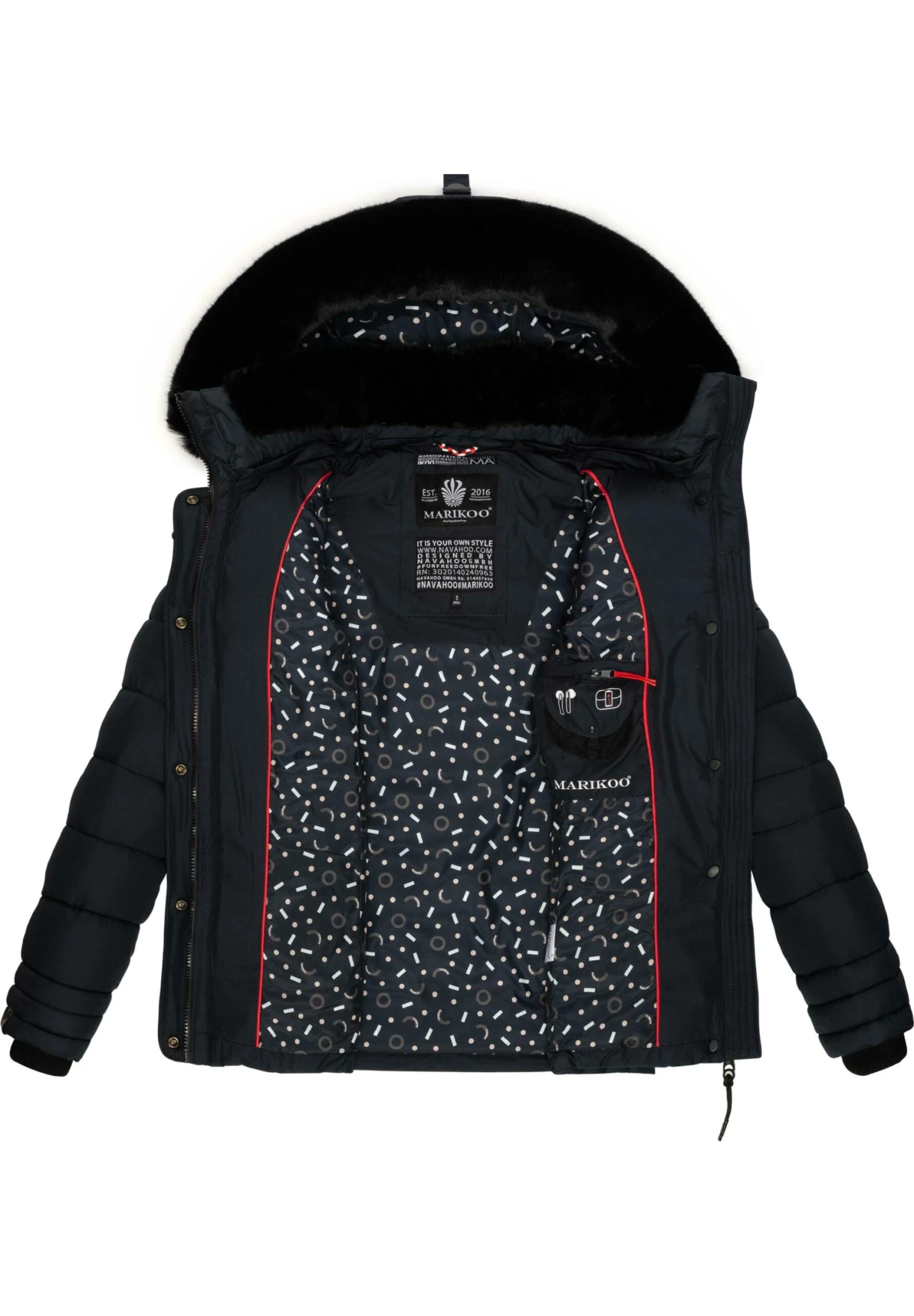 Marikoo QesraaGiacca InvernaleDark Blue Donna Giacche E Blazer M5M21U01E-K11 6 Marikoo QesraaGiacca InvernaleDark Blue Donna Giacche E Blazer M5M21U01E-K11 - immagine 6