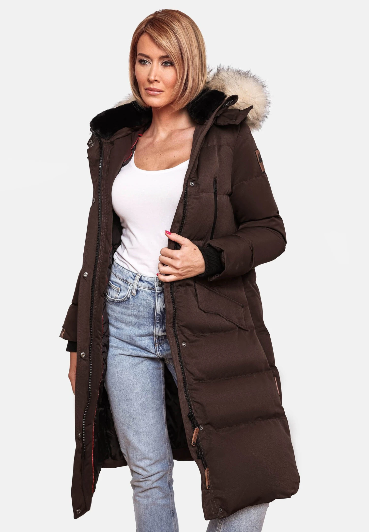Marikoo Cappotto InvernaleDark Choco Donna Cappotti M5M21U017-O12 4 Marikoo Cappotto InvernaleDark Choco Donna Cappotti M5M21U017-O12 - immagine 4