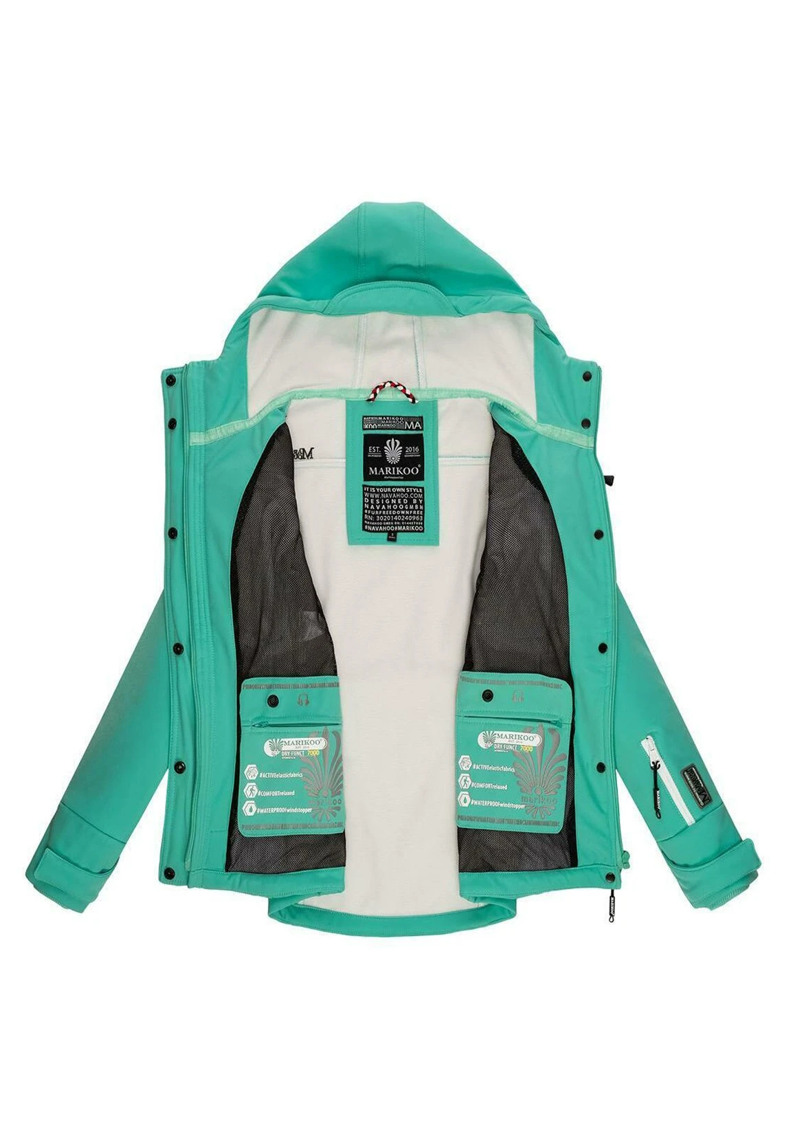 Marikoo FunktionsGiacca OutdoorAqua Green Donna Giacche E Blazer M5M21G00J-M12 7 Marikoo FunktionsGiacca OutdoorAqua Green Donna Giacche E Blazer M5M21G00J-M12 - immagine 7